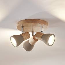 Kaufen sie das beste und neueste led deckenstrahler auf banggood.com und bieten sie die qualität led deckenstrahler zum verkauf mit weltweit kostenlosem versand an. Led Deckenrondell Filiz Holz Beton Deckenleuchte Real De