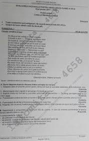 Elevii se pot pregăti cu următoarele modele de subiecte. Subiecte Simulare Evaluarea NaÅ£ionalÄƒ Fabula Printre CerinÅ£ele De La RomanÄƒ
