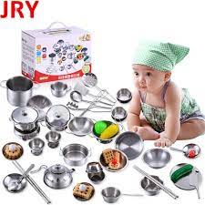 Check spelling or type a new query. Buy Kids Stainless Steel Kitchen Toys Set Play House Cookware Cooking Utensils Pots Pans At Affordable Prices Free Shipping Real Reviews With Photos Joom