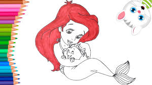 Princesa Ariel Para Colorear