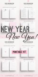 Ad New Year New You Renew Yourself With This Fabulous 2018 Workbook Printable Kit Instant Download Create You Printable Quotes Printable Planner Workbook