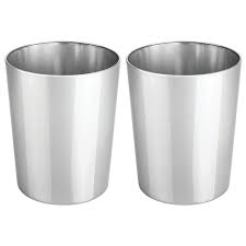 Yes, the humble and unassuming wastebasket. Mdesignmdesign Small Metal Trash Can Garbage Bin 8 Round In Chrome Set Of 2 Dailymail