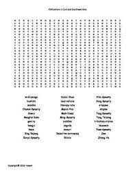 Civilizations Of East And Southeast Asia Word Search For World History World History Southeast Asia History Word Search