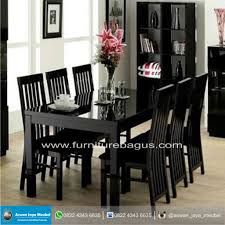 Kursi Makan Minimalis Terbaru Harga Terjangkau Aswan Jaya Meubel Contemporary Dining Room Sets Dining Room Table Centerpieces Dining Table Black