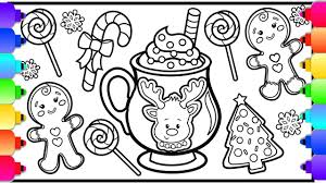 How To Draw Hot Chocolate Christmas Cookies And Candy For Kids Christ Christmas Coloring Pages Christmas Cookies Kids Kids Christmas Coloring Pages
