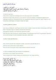 Bagian salam pembuka dan doa. Teks Doa Pembuka Majlis