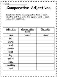 Free Comparative Adjectives Worksheet Comparative Adjectives Worksheet Comparative Adjectives Adjective Worksheet