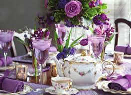 Vibrant Purple Tea Outre Elegance Tea Party Table Themed Tea Tea Party Decorations