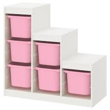 Trofast Storage Combination White Pink 39x17 3 8x37 Order Today Ikea In 2020 Ikea Trofast Storage Ikea Trofast Girl Toy Storage