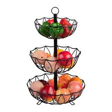 3 tier wedding cake clear acrylic perspex® display stand set of 3 stands. Flagship 3 Tier Fruit Basket Bowl Stand For Kitchen Counter Vegetable Fruit Wire Basket Organizer Holder Multi Tier Buy Online In Dominica At Dominica Desertcart Com Productid 219878230