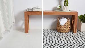 Hexagon pattern vinyl flooring mehndi white. Vinyl Vs Ceramic Tile What S The Difference