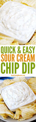 Quick Easy Sour Cream Chip Dip Recipe For Your Next Party Get Together Or Game Day It Uses A Full 16 Ounce Co Sour Cream Chip Dip Recipes Chip Dip Recipes