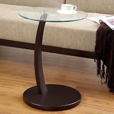 Casual Round Top Glass Accent Table Walmart Com Round Glass Table Top Glass Top End Tables Glass Top Table