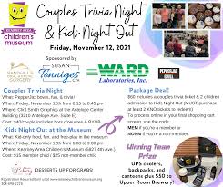 By clicking sign up you are agreeing to. Couples Trivia Kids Night Out Kearney Children S Museum