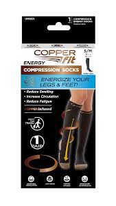 Copper Fit Knee High Energy Compression Socks S M 1 Pair Walmart Com Walmart Com