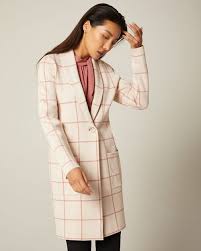 Codes promo, ventes flash, livraison. Manteau En Tricot Carreaute Rose A Col Chale Rw Co