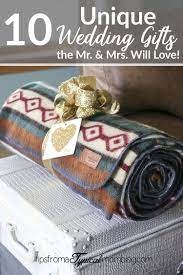 Weddings are wonderful occasions, a time to celebrate love, life, and a future together. 10 Unique Wedding Gifts The Bride And Groom Will Love And Use Tips From A Typical Mom Thoughtful Wedding Gifts Unique Wedding Gifts Unusual Wedding Gifts