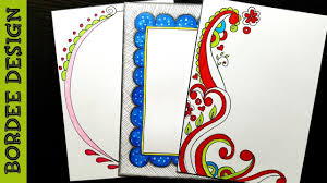 Floral Border Designs On Paper Border Designs Project Work Designs Floral Border Design Borders For Paper Border Design