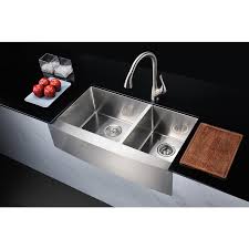 Drain snake sink drain kitchen sink drain kit kitchen sink stopper kitchen drain/drain assembly sink strainers kohler sink strainers. Anzzi Elysian Series Farmhouse Stainless Steel 36 In 0 Hole Double Bowl Kitchen Sink K Az3620 3a The Home Depot Double Bowl Kitchen Sink Sink Kitchen Sink