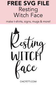 Resting Witch Face Svg File Witch Face Svg Cricut Halloween