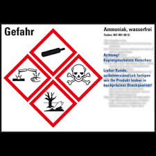 Ammoniak, kurzkettige fs, glutamin, aromatische as z.b. Gefahrstoffet Ammoniak Folie 148x105mm 4 Bogen Kroschke Com