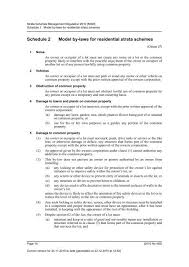 Strata schemes management amendment (child window safety devices) regulation 2013. Standard Strata Bylaws 2 6
