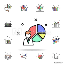 Characteristics Of Staff Diagram Pie Colored Icon Business