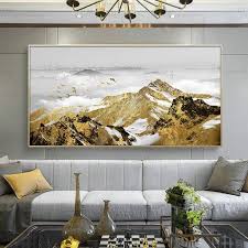 Mountain Landscape Framed Acrylic Canvas Abstract Painting Etsy Abstract Canvas Painting Wall Art Pictures Canvas Painting Landscape
