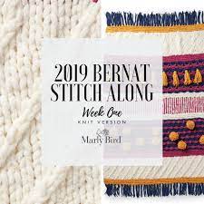 I often get newborn crocheted hats made with a stiffer yarn like red heart classic or even bulky yarn (!) that end up way too tight. Joann Stitchalong Bernat Knit Blanket Clue1 Marly Bird