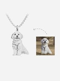 This paw photo necklace makes a perfect gift for pet owners and pet lovers. Personalized Photo Pet Necklace Sterling Silver