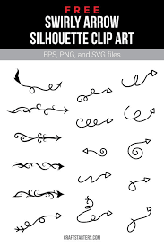 Free Swirly Arrow Silhouette Clip Art Arrow Silhouette Clip Art Silhouette Clip Art