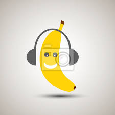 Wenn sie die abgenommene einheit wieder aufsetzen, wird die musikwiedergabe über das headset fortgesetzt. Gelbe Banane Emoji Musik Horen Mit Headset Emoticon Fur Apps Fototapete Fototapeten Emoticons Lol Chat Myloview De