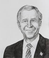 Bush's 'sympathetic' portrait of the german leader is very similar to the second image result for her name. George W Bush Drawing By Daniel Young