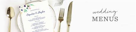 Wedding Menus Design Your Menu Instantly Online Basic Invite