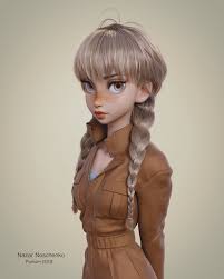Puma Braid Tutorial By Nazar Noschenko Animation 3d Cgsociety Character Design Animation Cartoon Character Design Zbrush Character