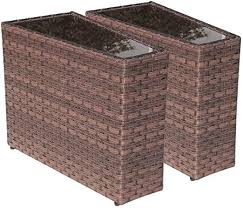 They all have quality hand woven synthetic wicker woven over them. Sunsitt Rattan Pe Resin Wicker Sofa Wedge End Table With Tempered Glass Top Brown Resin Wicker Wedge End Table Wicker