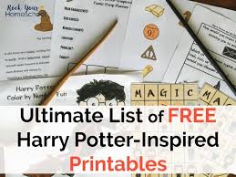 ultimate list of free harry potter inspired printables