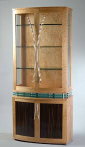 Maybe you would like to learn more about one of these? Handmade China Cabinet Art Deco Style Modern Display Cabinet Quilted Maple Curved Front By Nathan Hunter Design Custommade Com
