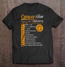 Unfortunately, this is another reason why cancer is the worst zodiac sign. Cancer Facts Serving Per Container 1 Awesome Zodiac Sign Daily Value T Shirts Teeherivar