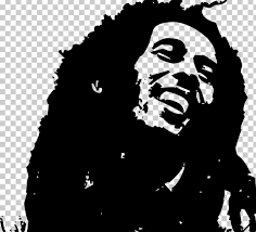 #dopeblackart by @smiloart bob marley. Reggae Png Clipart Animals Art Black Black And White Bob Marley Free Png Download