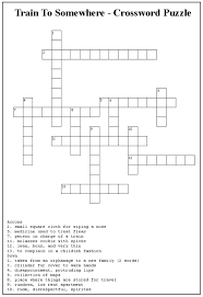 Check spelling or type a new query. Train To Somewhere Crossword Puzzle National Orphan Train Complex