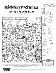 A book of hidden picture puzzles. Hidden Pictures Sheep Shearing Salon Answers Fill Online Printable Fillable Blank Pdffiller