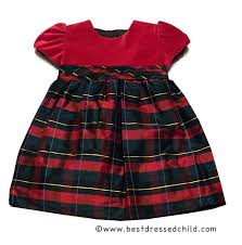 luli me baby toddler girls red christmas plaid silk