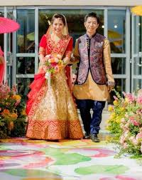 Colorful City View Wedding Featuring Indian And Japanese Traditions Inside Weddings Wedding Inside Wedding Colors Indian Wedding Ceremony