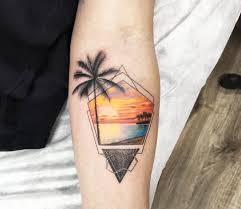 You can have single or multiple palm trees in your designs. Sunset Tattoo By Resul Odabas Tattoo Post 27244