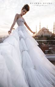 Haute Couture A Line Floaty Silk Wedding Dress Liam With Long Train By Blammo Biamo Luxury Wedding Dress Wedding Dress Couture Chic Wedding Dresses Wedding Dresses