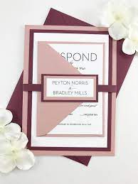 Dusty Rose And Burgundy Wedding Invitation Set Modern Etsy Wedding Invitations Wedding Invitation Sets Wedding Invitation Cards