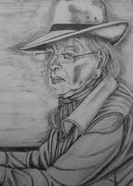 That colouring on both the shirt nd the pants are just too good!!!! Man With Straw Hat Drawing By Margot Stinton Saatchi Art