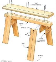 Saw Horse Template Sawhorse Woodworking Woodworking Projects