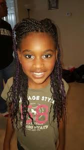 Black Box Braids Hairstyles For Kids Purple Box Braids Lil Girl Hairstyles Box Braids Hairstyles Little Girl Box Braids
